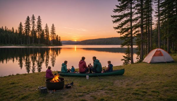 Camping au bord d'un lac : ce qui change pour les familles